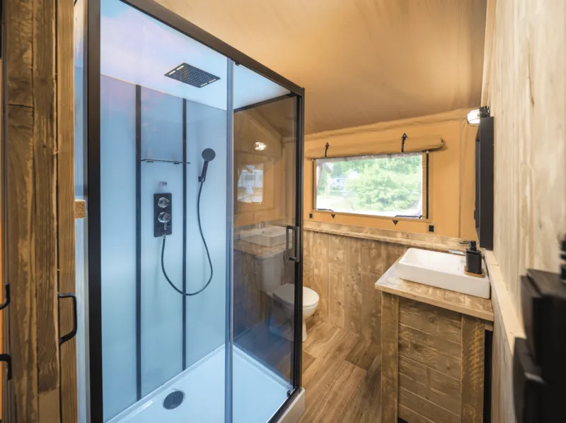 Lodge Safari Premium Plus (2 Ch-4Pers) + Lv + Tv + Terrasse Couverte