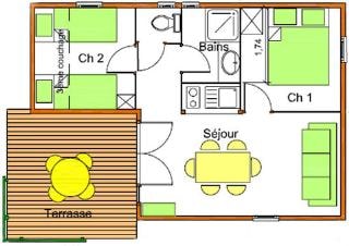 Chalet 2 bedrooms -