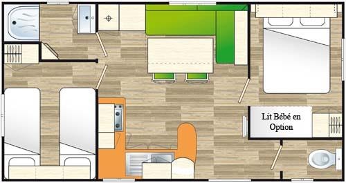 Mobil-Home 32M² - 2 Chambres