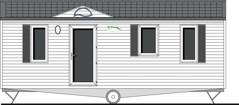 Mobil-Home Fidji Standard 28M² 2 Chambres - Terrasse Semi-Couverte + Tv