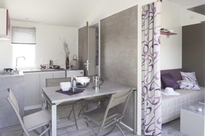Mobile-home Modulo Confort 30m² 2 bedrooms - Half-covered terrace + TV