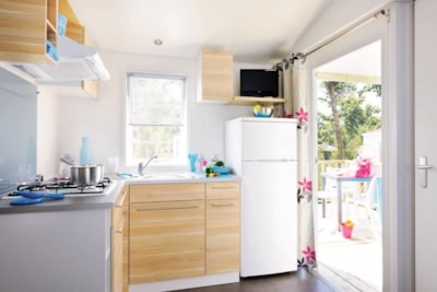 Mobile-home Confort 35m² 3 bedrooms - Integrated terrace 10m² + TV + air conditioning