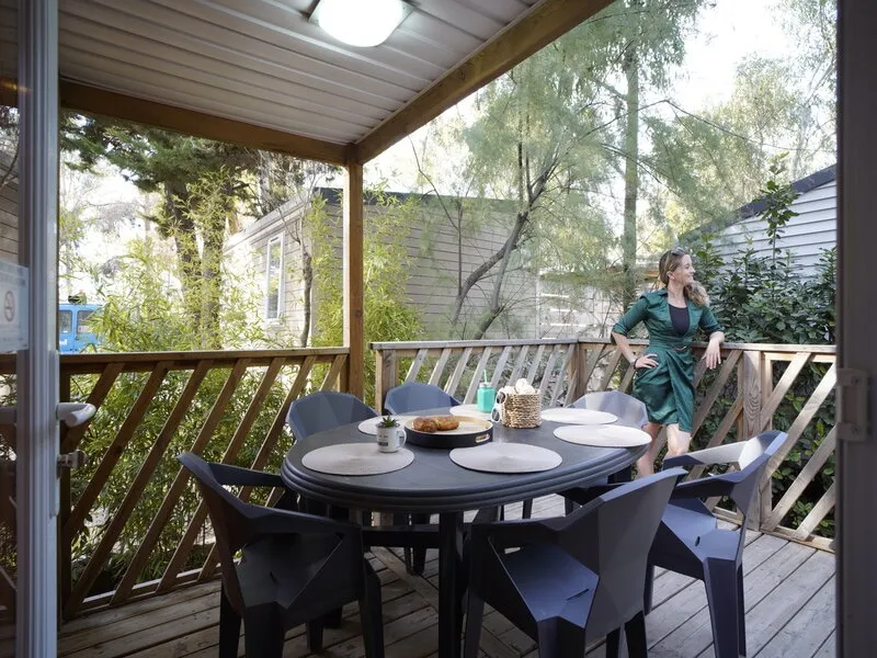 Mobil-Home Confort 35M² 3 Chambres - Terrasse Intégrée 10M² + Tv + Clim