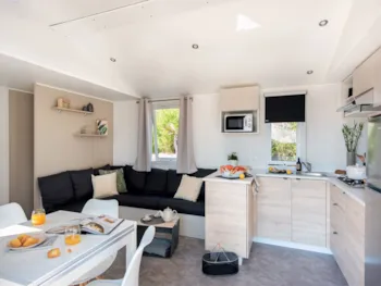Huuraccommodatie(s) - Stacaravan Premium 36M² 2 Slaapkamers - Overdekt Terras + Tv +  Afwasmachine +  Bakplaat - Flower Camping Saint Lambert