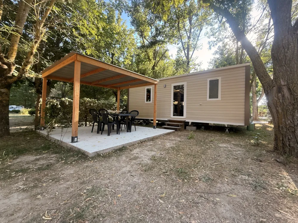 Location - Mobil-Home Confort 26M² 2 Chambres - Terrasse Semi-Couverte + Tv - Flower Camping Saint Lambert