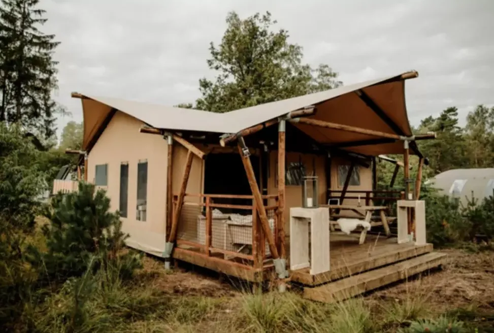 Location - Lodge  35M² 2 Chambres - Avec Sanitaires + Terrasse 24M² - Flower Camping Saint Lambert