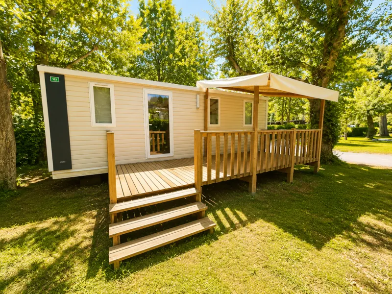 Mobil-Home Confort 24M² 2 Chambres - Terrasse Semi-Couverte + Tv