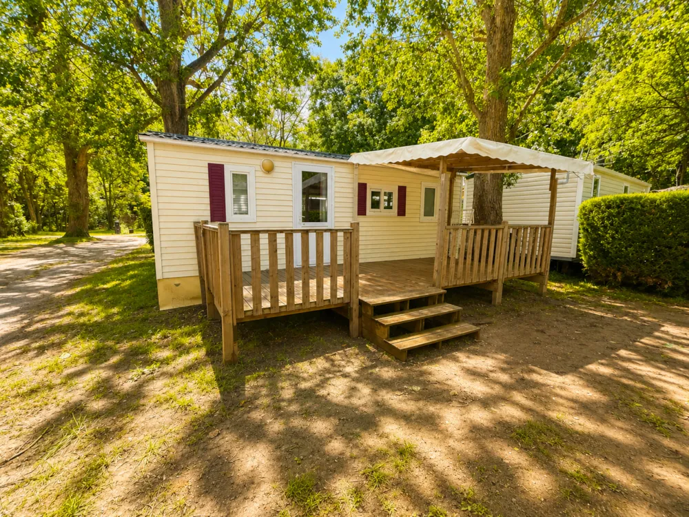 Location - Mobil-Home Fidji Standard 28M² 2 Chambres - Terrasse Semi-Couverte + Tv - Flower Camping Saint Lambert