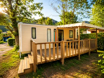 Accommodation - Mobile-Home Modulo Confort 30M² 2 Bedrooms - Half-Covered Terrace + Tv - Flower Camping Saint Lambert