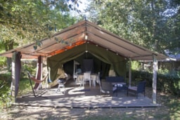 Location - Freeflower 37M² Confort (2 Chambres Avec Terrasse Couverte De 13M²) - Sans Sanitaires - Camping du Lac de Bonnefon