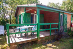 Location - Chalet Espace 30 M² (2 Chambres) - Camping du Lac de Bonnefon