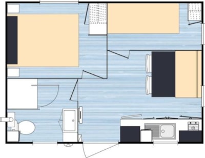 Mobile-home O’PHEA - TV - 21m²- 2 bedrooms