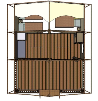 Canvas bungalow CANADA2 bedrooms + sheltered terrace