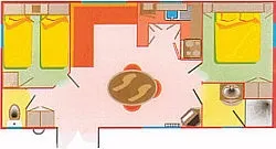 Résidence Louisiane  Confort 2 Chambres Avec Terrasse Couverte + Tv