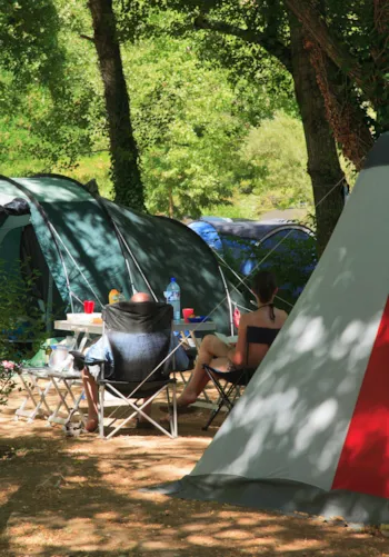 Stellplatz - Stellplatz Confort (Zelt, Wohnwagen, Wohnmobil / 1 Auto / Strom 10A) - Flower Camping PEYRELADE