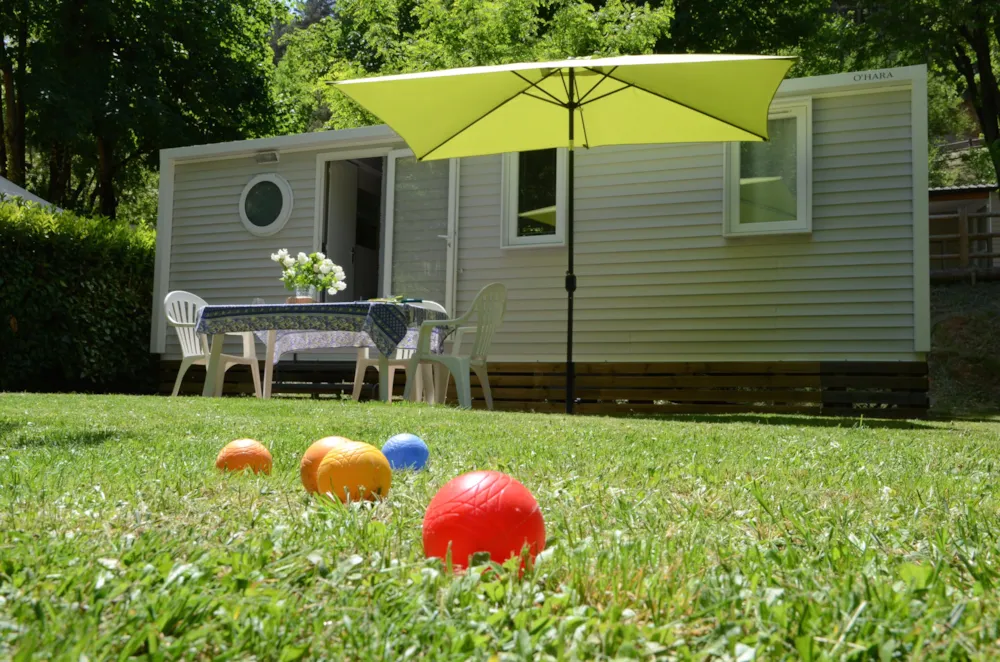 Location - Mobil-Home Classique 3 Chambres + Terrasse - Flower Camping PEYRELADE