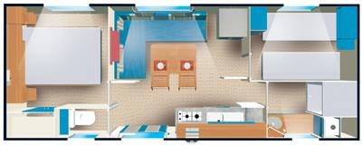 Mobilhome  Standard 28M² 2 Chambres + Terrasse