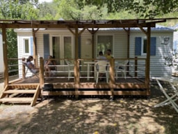 Location - Mobil-Home Confort  Louisiane 30M² 2 Chambres Avec Terrasse Couverte - Flower Camping PEYRELADE