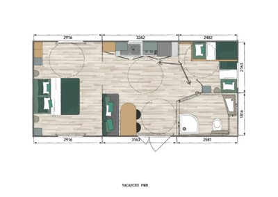 NEW // Résidence LOUISIANE PMR Confort 2 bedrooms+ CLIM +semi-covered terrace+TV