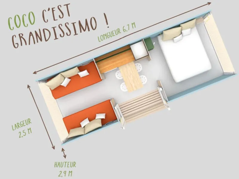 Coco Sweet Lodge  "Vue Lac Extra " (Sans Sanitaires -Terrasse Couverte)