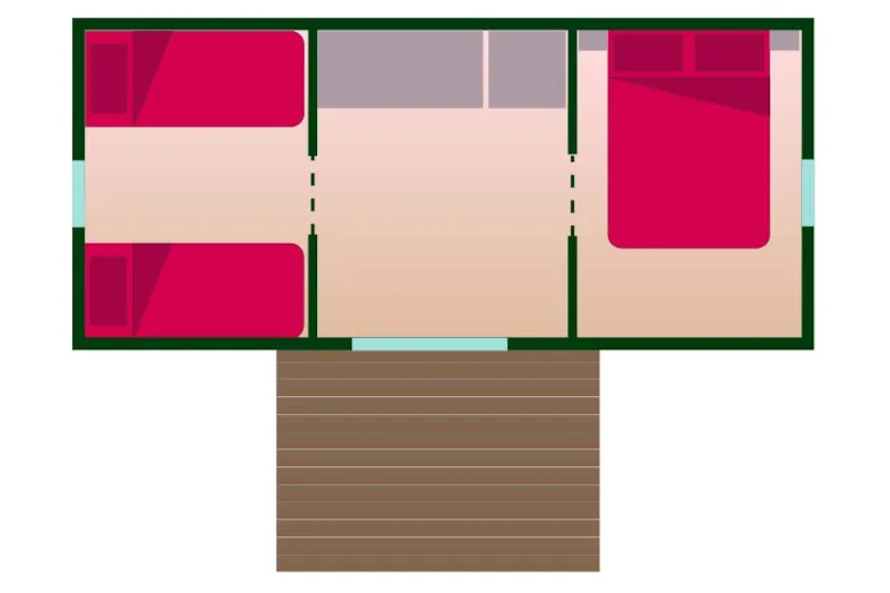 Coco Sweet Lodge  "Vue Lac Extra " (Sans Sanitaires -Terrasse Couverte)