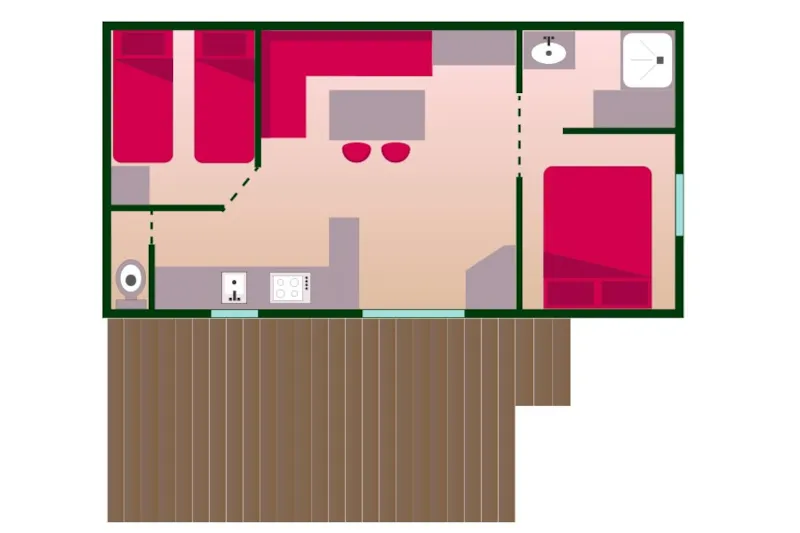 Cottage Evasion Terrasse Couverte (En Option Chauffage/Clim, Tv) Nouveauté 2024