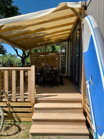 Huuraccommodatie(s) - Cottage Etoile Overdekt Terras (Optioneel Verwarming/Airconditioning, Tv) New 2023 - Camping Beau-Rivage