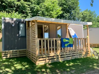 Huuraccommodatie(s) - Cottage Etoile "Vue Lac" Overdekt Terras (Optioneel Verwarming/Airconditioning, Tv) Nieuw 2023 - Camping Beau-Rivage