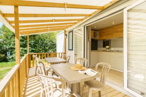 Location - Mobil-Home Aloa Climatisé - image n°2 - Camping**** et Base de Loisirs La Plaine Tonique