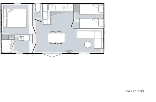 Location - Mobil-Home Java Climatisé - image n°6 - Camping**** et Base de Loisirs La Plaine Tonique