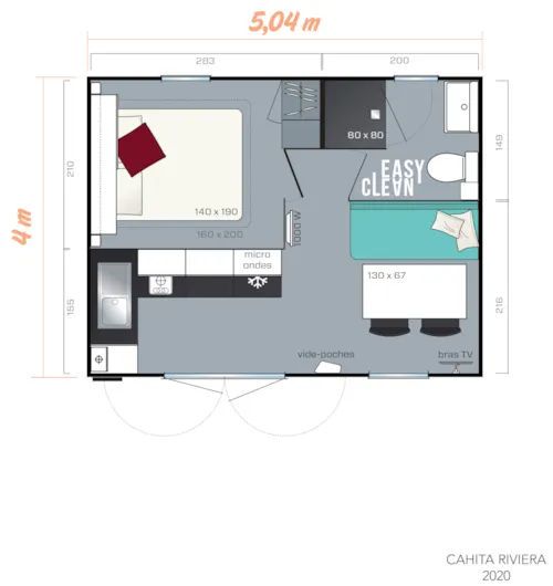 Location - Mobil-Home Maupiti Non Climatisé - image n°7 - Camping**** et Base de Loisirs La Plaine Tonique