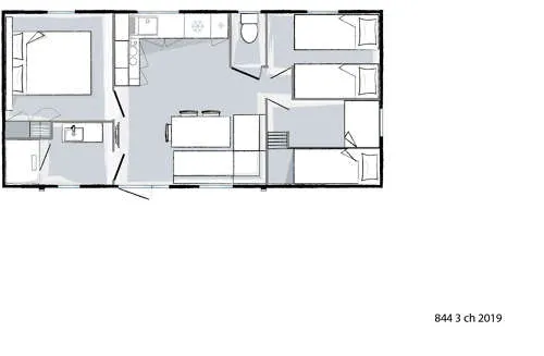 Location - Mobil-Home Wallis Non Climatisé - image n°9 - Camping**** et Base de Loisirs La Plaine Tonique