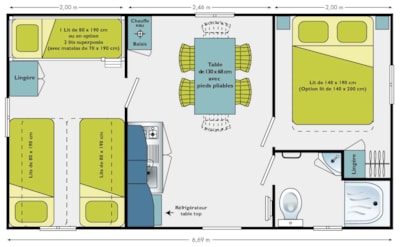 Familiale super économique - 2 bedrooms - 29 m² — 6