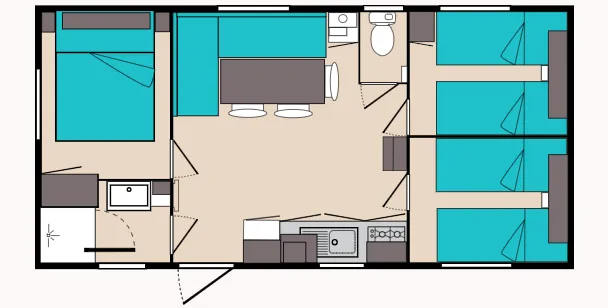 Familiale Éco 3 Chambre 6 Couchage -32 M²