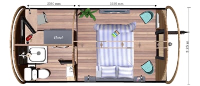 Pod Hôtelier "Cocoon" : the comfort of a hotel room in an unusual accommodation 100% nature