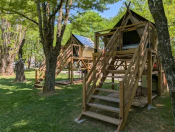 Mietunterkunft - Tente Sur Pilotis Mooréa (Couple) - Camping BELLERIVE