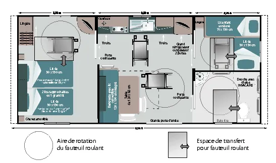 Mobil-Home Classique 2 Chambres Pmr S