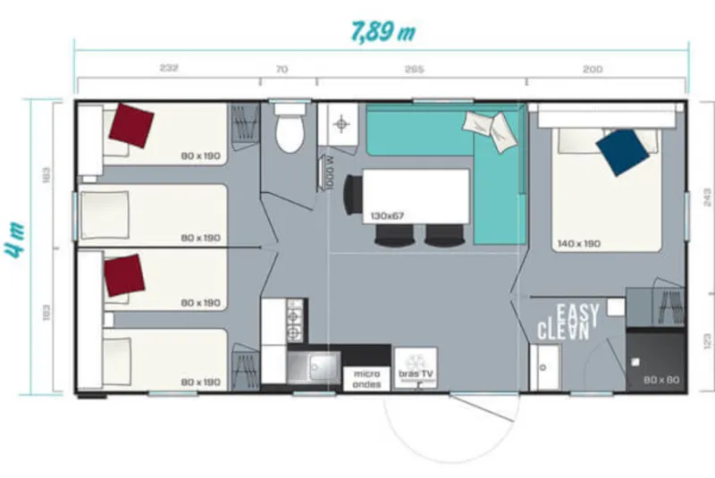 Mobil-Home Classique 3 Chambres  S