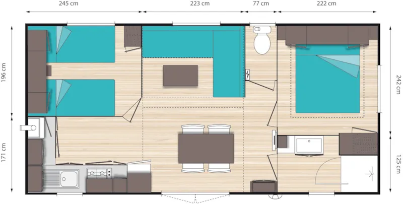 Mobil Home Ciela Confort Compact - 2 Chambres