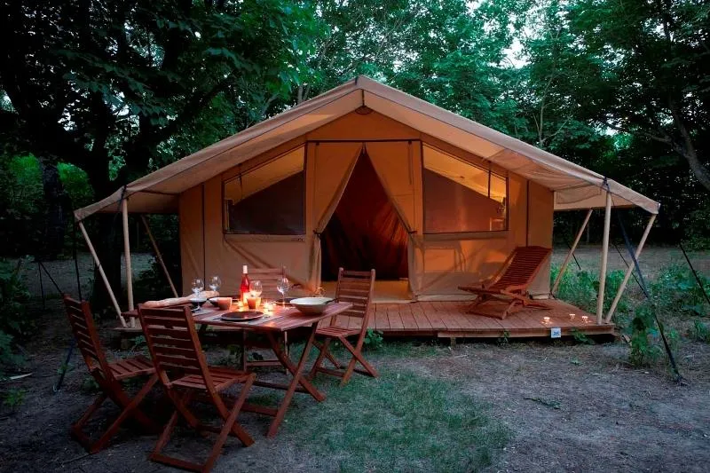 Cotton Lodge Nature 25M² / 2 Chambres - Terrasse Couverte (Sans Sanitaires Privatifs)