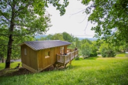 Location - Cabane Dans Les Arbres 24M² / 1 Chambre - Terrasse Couverte - Camping Domaine de  La SERRE