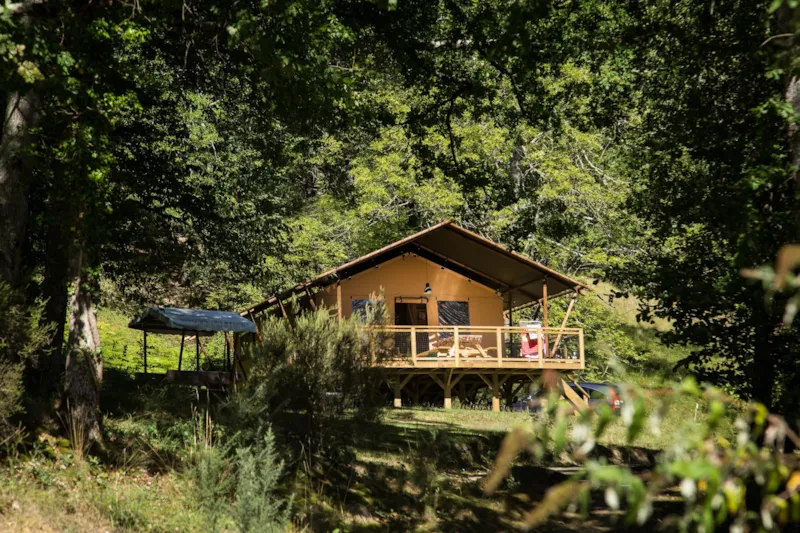 Tente Lodge Luxe Xl Luxe Safari     3 Chambres - Terrasse Couverte