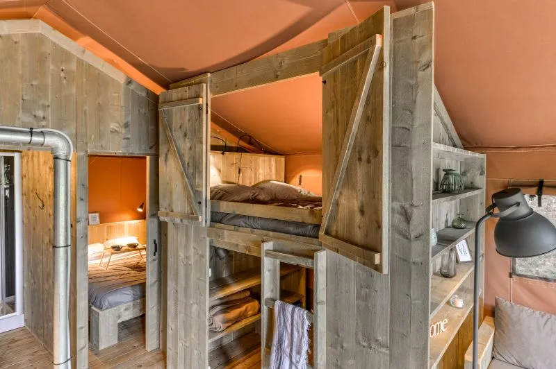 Tente Lodge Luxe Xl Luxe Safari     3 Chambres - Terrasse Couverte