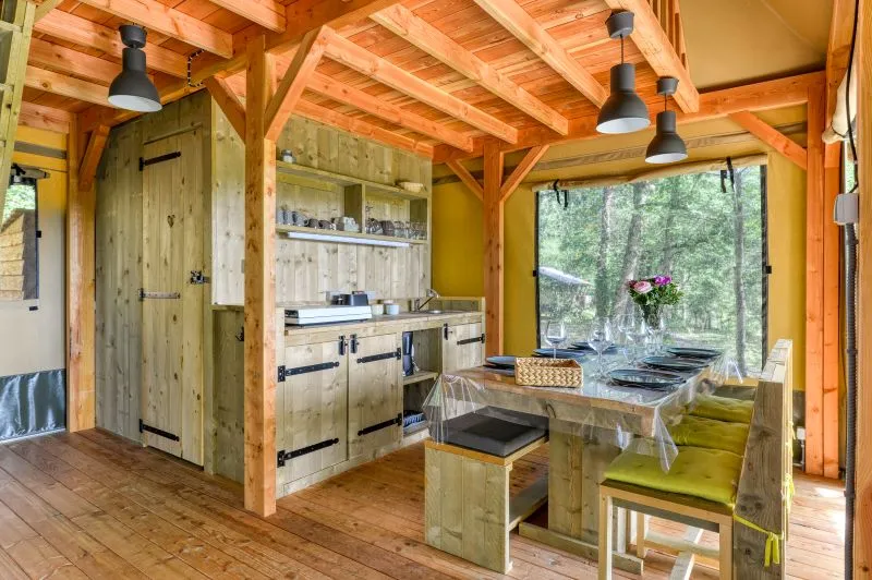 Tente Safari Lodge Okavango Premium        57 M² / 3 Chambres - Terrasse Couverte