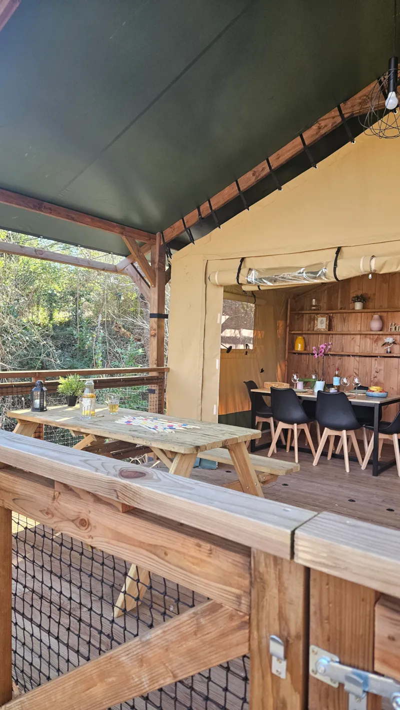 Tente Lodge Luxe Xl Safari Sanders 3 Chambres - Terrasse Couverte 2/6 Pers.