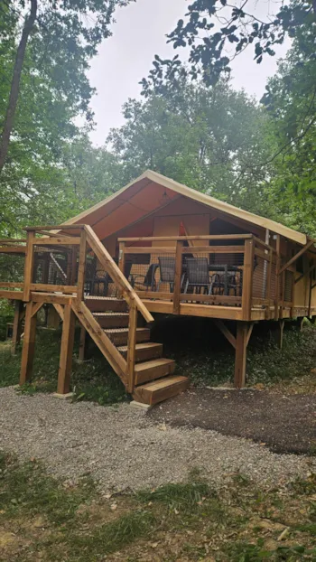Mietunterkunft - Lodge Nature Premium - Camping Domaine de  La SERRE