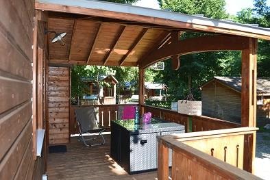Chalet Bois 35 m2 adapted to the people with reduced mobility
