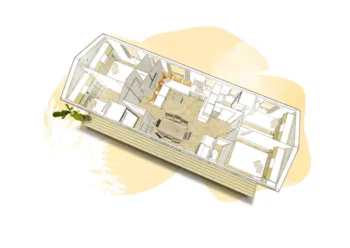 Mietunterkunft - Premium-Mobilheim Für 8/10 Personen | 40 M² | Überdachte Holzterrasse - Wellness Sport Camping Ax-les-thermes