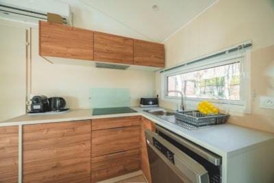 PREMIUM MOBILE HOME FOR 6/8 PEOPLE | 40 M² | COVERED WOODEN TERRACE