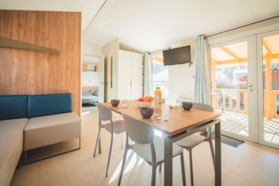 PREMIUM MOBILE HOME FOR 6/8 PEOPLE | 40 M² | COVERED WOODEN TERRACE